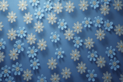 Blue Floral Background Wallpaper Product Image 1