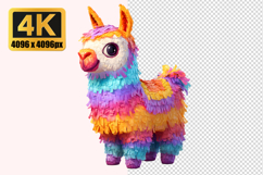 Colorful llama Shaped Piñata Transparent PNG Product Image 1