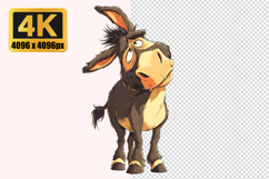 Confused Donkey Transparent PNG Product Image 1