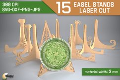 Easel Stands Bundle. Laser Cut. Plate Holder Product Image 1
