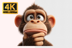 Cute Monkey Transparent PNG Product Image 1