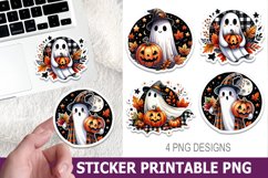 Halloween Ghost Sticker Printable | High Quality 300 Dpi Product Image 1