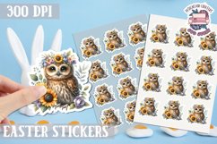 Spring sticker Cute animal with flowers Love PNG Funny Product Image 1