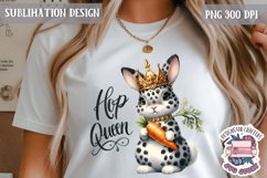 Easter Bunny Leopard Print PNG Holidays Spring Cute Animals Product Image 1