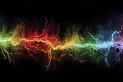 Rainbow-Colored Lightning Background Product Image 1