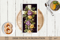 Watercolor Easter Cross Dish Towel Sublimation PNG Product Image 1