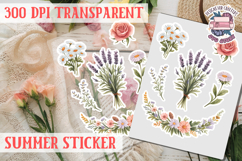 Summer sticker Cute flowers Love Picnic Beach Spring Product Image 1