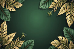 Golden Green Leaves background Product Image 1