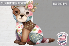Cute Patchwork Animal Sublimation Design PNG kids t-shirt Product Image 1
