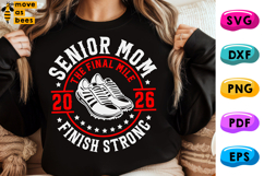 Track And Field Mom Svg, Png, Senior Class Of 2026 Mom Shirt Product Image 1