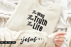 The Way the Truth Sleeve - Sleeve SVG Design, T-Shirt Design Product Image 1