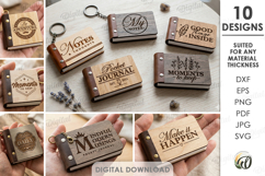 3D Mini Notepads Bundle Laser Cut. Tiny Notebook Cover SVG Product Image 1
