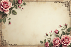 Floral Frame Background Wallpaper Product Image 1
