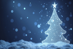 Glowing Snowy Tree Background Wallpaper Product Image 1