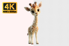 Cute Baby Giraffe Transparent PNG Product Image 1
