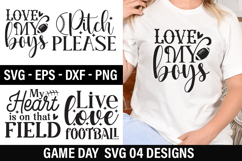 Game Day SVG Design - My heart is on that field Product Image 1