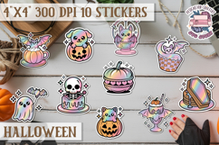 Halloween sticker Kawaii PNG pastel holographic foil Product Image 1
