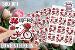Love sticker Sheet Valentine Day Sign Lettering PNG 14 feb Product Image 1
