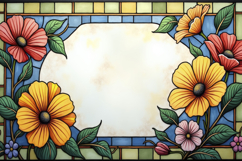 Artwork Featuring Colorful Flowers Background Wallpaper Product Image 1