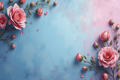 Pink Roses with Abstract Background Wallpaper Product Image 1