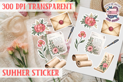 Summer sticker Cute flowers Love Picnic Beach Spring Product Image 1