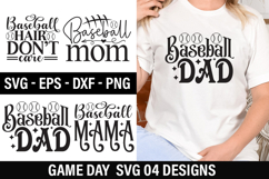 Game Day SVG Design - Baseball hair don't care Product Image 1