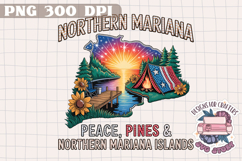 USA STATE America Summer Camping PNG Watercolor Design Sign Product Image 1