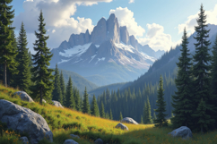 Mountain Landscape Background Product Image 1