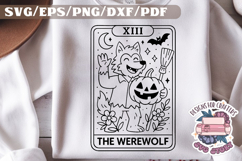 Halloween Tarot Card black and white SVG Design Quotes PNG Product Image 1