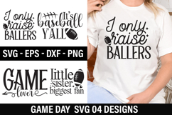 Game Day SVG Design - Little sister biggest fan Product Image 1