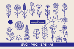 Whimsical Flowers Clipart Product Image 1