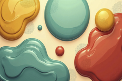 Liquid Like Blobs and Spheres Background Wallpaper Product Image 1