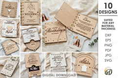 3D Surprise Cards Bundle Laser Cut. Keepsake Holder SVG Product Image 1