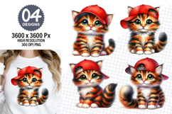 Cute Cat Clipart Designs, Cat Lover Sublimation PNG Product Image 1