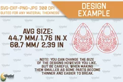 African Wooden Earrings Laser Cut. African Earrings SVG Product Image 2