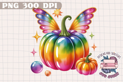 Autumn Pumpkin Sublimation design Fall Decorative Color PNG Product Image 1