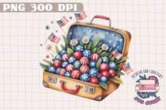 4th of July PNG Sublimation Strawberry berries Patriotic Product Image 1