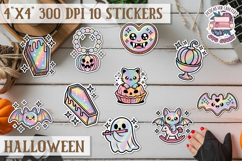 Halloween sticker Kawaii PNG pastel holographic foil Product Image 1