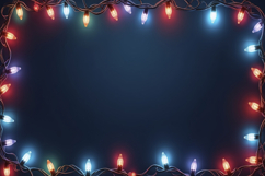 Multi Colored Lights Border on a Dark Blue Background Product Image 1