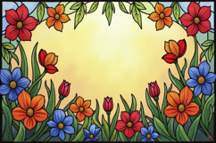 Floral Frame Background Wallpaper Product Image 1