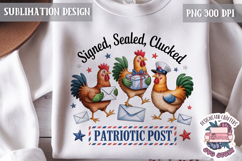 4th of July PNG Sublimation Chicken USA Patriotic Cluck Product Image 1