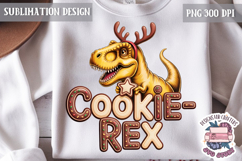 Christmas Dinosaur Funny Quote Sublimation design Tshirt Product Image 1