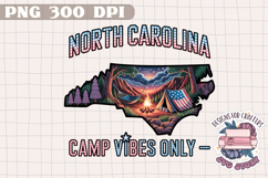 USA STATE America Summer Camping PNG Watercolor Design Sign Product Image 1