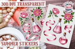 Summer sticker sheet Beach Scrapbook PNG Flowers Vibe Product Image 1