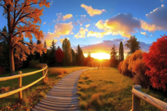 Autumn Landscape Background Wallpaper Product Image 1