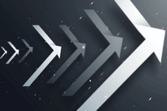 Multiple White and Gray Arrows Background Wallpaper Product Image 1