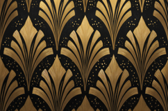 Black Gold Fan Pattern Background Product Image 1