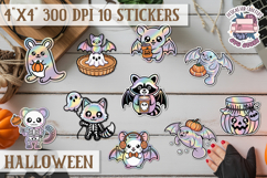 Halloween sticker Kawaii PNG pastel holographic foil Product Image 1