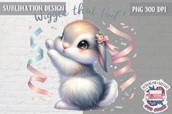 Cute Animal Easter BABY Sublimation Design PNG Spring Bunny Product Image 1
