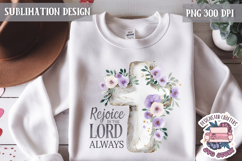Easter Bible Quote Sublimation Design PNG Jesus Cross Product Image 1
